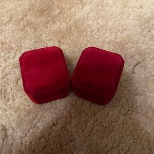 Red Velvet Ring Boxes